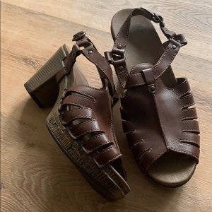 Dansko Randa Brown Block Heels